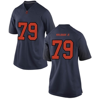 David Wohlabaugh Jr. Game Navy Women's Syracuse Orange Football Jersey